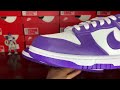 update video 14 nike dunk low championship court purple real vs. fake 2022