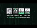 the ix international m. k. Čiurlionis piano competition