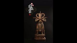 黃添富私藏分享-楠木【韋馱菩薩】長寬高38x31x110cm(11.5kg)