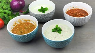 اربع أنواع الصوصات لجميع الكبسات والبريانى ورق العنب وغير four sauces for kabsa  biryani and more