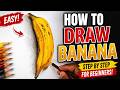 How to Draw a Realistic Banana with Colored Pencils 🍌 (Easy Step-by-Step)