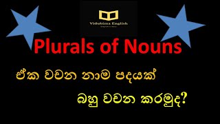 plurals of nouns -  ඉතා සරළව සිංහල පැහැදිලි කිරීම් සහිතව නාම පද වල බහු වචන ස්වරූපය