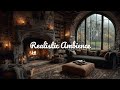 🔥 Cozy Rain & Fireplace in Scottish Castle | No Ads | Sleep, Relax & Study 🌧️🏰