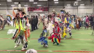 Onion Lake Traditional Christmas powwow. 2022 second day. 1st grand entry.