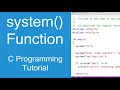 system() Function To Run Shell Commands | C Programming Tutorial