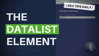 DevTips Daily: The Datalist HTML element