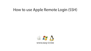 How to use Apple Remote Login (SSH) on OS X
