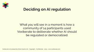 Regulate or Democratise AI: a deliberation using Voxiberate