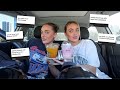 Trying Starbucks drinks while answering assumptions about us... | Mescia Twins