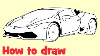 How To Draw A Car Lamborghini Aventador Step By Step Easy