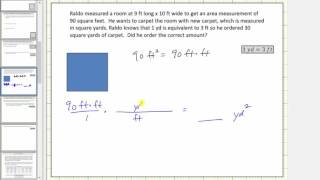 Convert Square Feet to Square Yards (Unit Fractions)