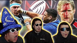 Americans React to RUGBY FIGHTS