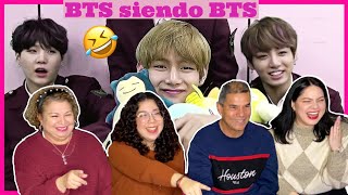 10 Minutos de BTS siendo BTS!! REACCIÓN EN FAMILIA!! 😂😂