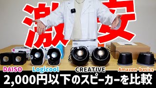 【2000円以下】人気のデスクスピーカーを比較してNo1を決めていく【Logicool/CREATIVE/Amazon Basics】