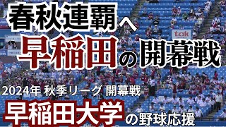 【吉納選手の大活躍で圧勝】早稲田大学の野球応援　２０２４年秋 六大学野球開幕戦 東京大学戦