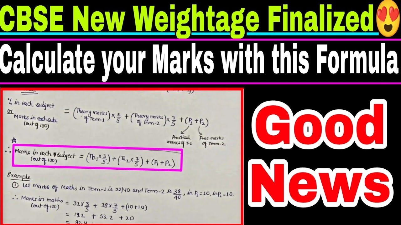 CBSE Term-1 & 2 New Weightage?🔥- New Steps To Calculate Final Marks ...