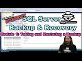 Undercover Academy -  SQL Server Backup & Recovery 1 - Taking and Restoring a Backup
