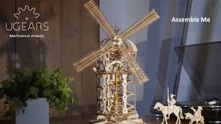 Tower Windmill | Ugears DIY Kits for Teens | Wood Block Puzzles for Kids | STEM Educational Kit