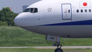 ロケットスタート気味にテイクオフ！ANA777-200 沖縄行【 伊丹空港 32L 】