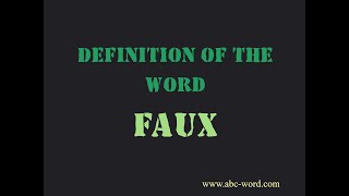 Definition of the word \