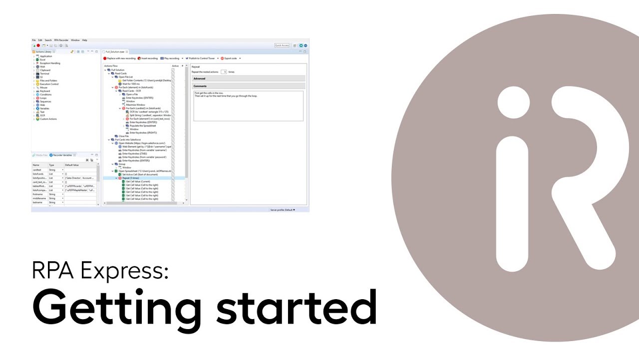 Lesson 1 Getting Started With Workfusion Rpa Express Youtube
