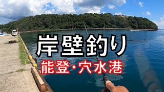 【車横付け】能登・穴水港の古風な岸壁【ちょい投げ釣り】