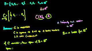 可逆基向量矩阵变换 Invertible Change of Basis Matrix