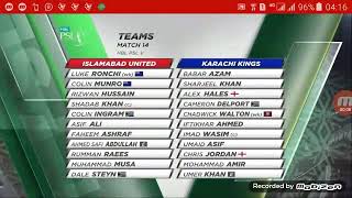 islamabad united vs karachi kings 14 match psl headlines psl season 5 2020 | peshawar zalmi sport