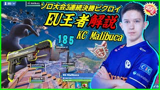 【これがEU王者Malibuca】ソロ決勝で常に賞金獲得!!神エイム連発と安定力あるプレイを解説します【フォートナイト】