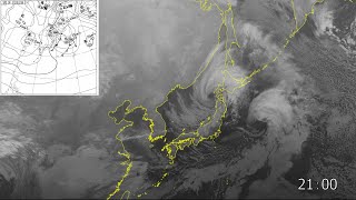 日本海の低気圧 急発達！～気象衛星ひまわり 赤外画像～ 2023年1月20日