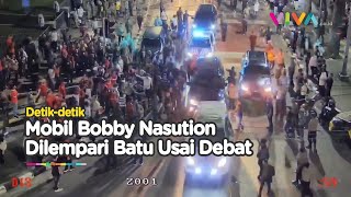 Dikerubungi Massa, Mobil Bobby Nasution Dilempari Batu