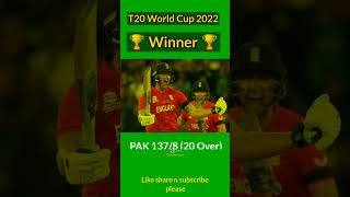 T20 World Cup 2022 : England beat Pakistan in Final Match