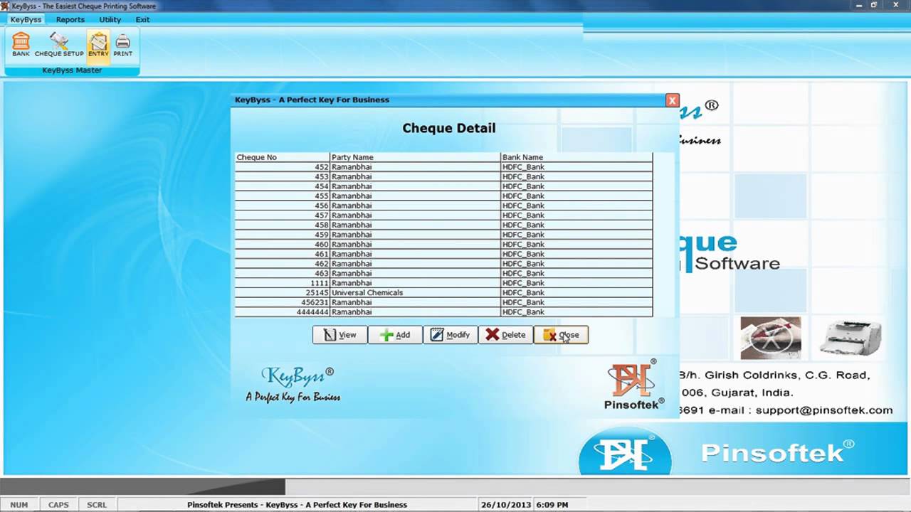 Cheque Printing Software Youtube