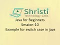 Java for Beginners Session-10 Example for switch case in java