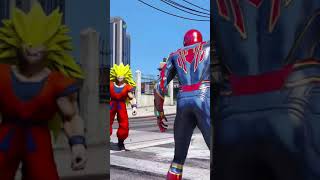 IRON SPIDER VS TEAM DRAGON BALL - EPIC BATTLE #Shorts