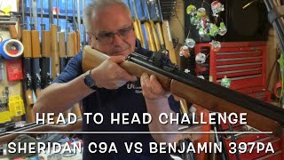 Head to head challenge: Sheridan C9A vs Benjamin 397PA super thumper .177 vs .20 cal!