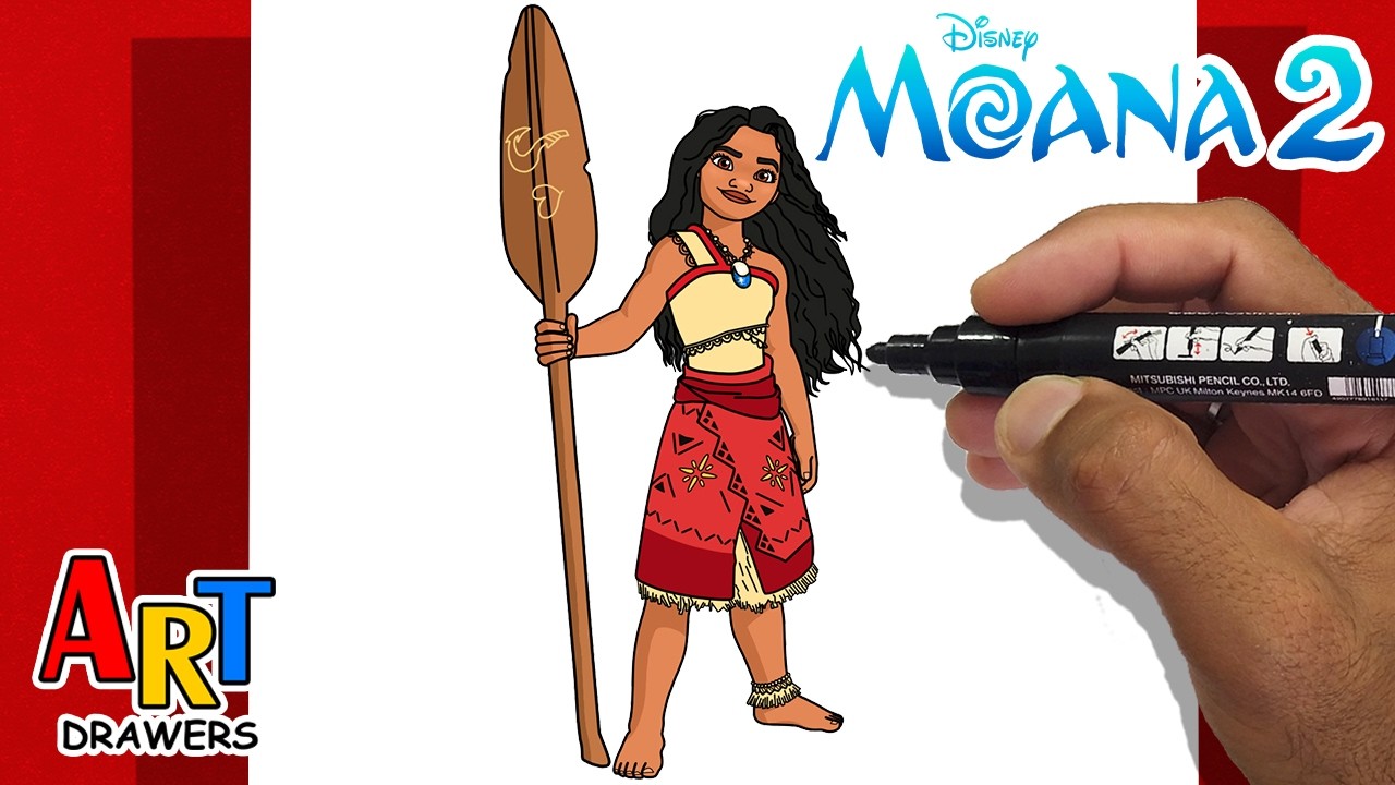 How To Draw Moana The Movie Moana 2 Disney Youtube