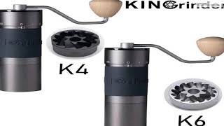 Kingrinder K4 /K6 manual coffee grinder portable mill 420stainless steel 48mm stainless st