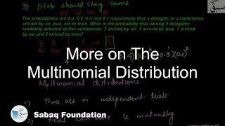 More on The Multinomial Distribution, Statistics Lecture | Sabaq.pk