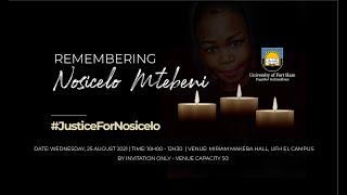 Memorial Service of Nosicelo Mtebeni