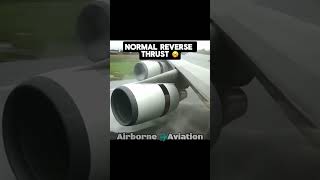 Normal reverse thrust vs target reverse thrust #aviation #planes #avgeek #airplane #aircraft