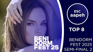 Benidorm Fest 2025 Semi-Final 2 - Top 8 [Spain]