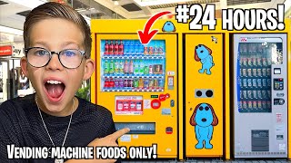 Eating Only VENDING MACHINE FOOD for 24 Hours!! *NOT EASY*