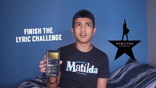 Hamilton Finish the Lyric Challenge