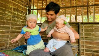Single father builds chicken coop - takes care of small children | nông thôn