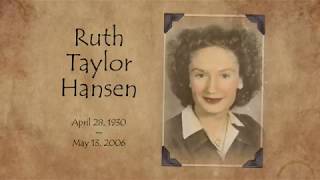 Ruth Taylor Hansen Memorial