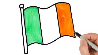 How to Draw Ireland Flag | Irish Flag Drawing for beginners | St. Patrick's Day