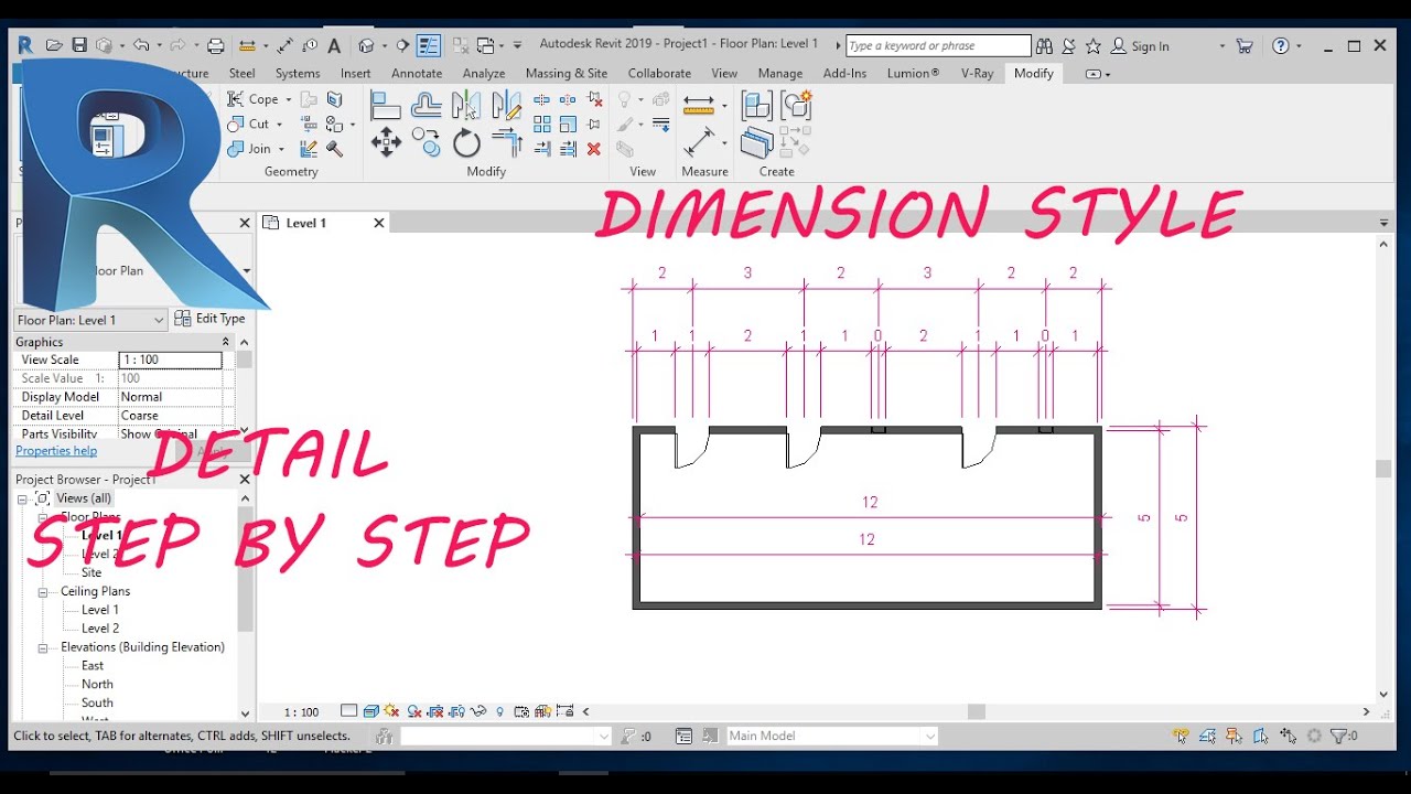 How To Create Dimension In Revit - YouTube