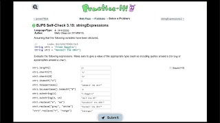 Java Practice It || 3.19 stringExpressions || String basics