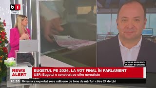 A. NEGRESCU, ECONOMIST: INFLAȚIA SAPĂ PUTERNIC ÎN ECONOMIE_Știri B1TV_20 dec. 2023